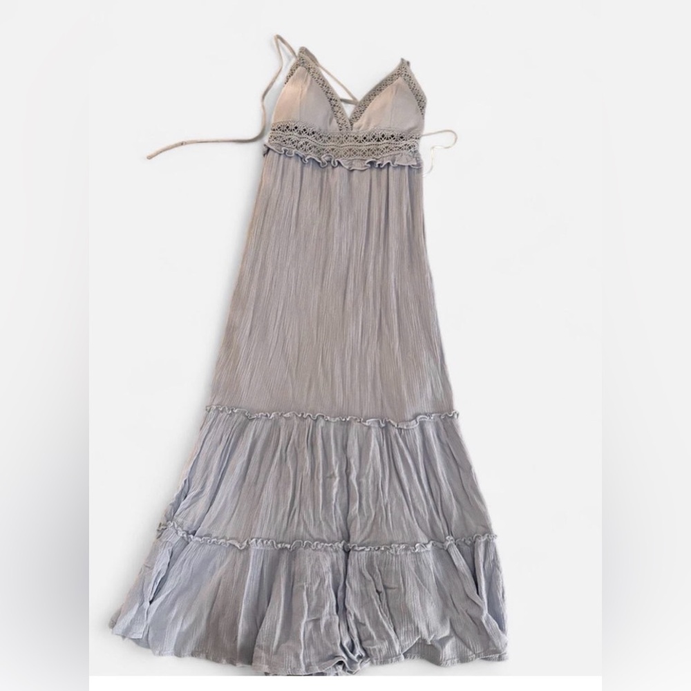 Chic Silver Maxi Dress